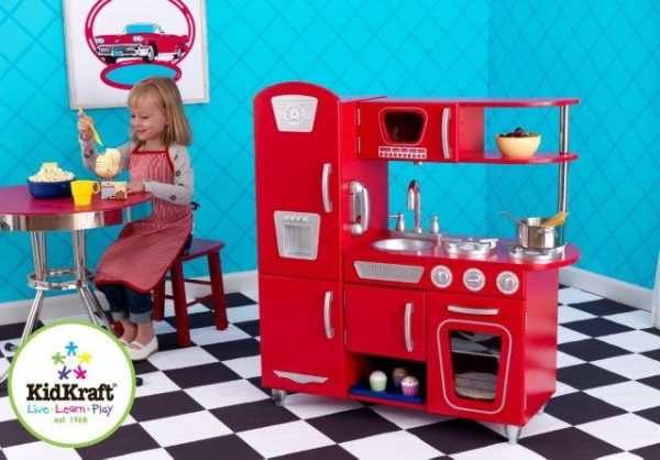 Kidkraft - Rode Vintage Kinderkeuken bild